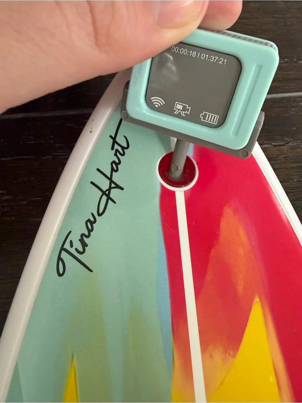 American Girl Mint Teal Surfboard with Pink Accents